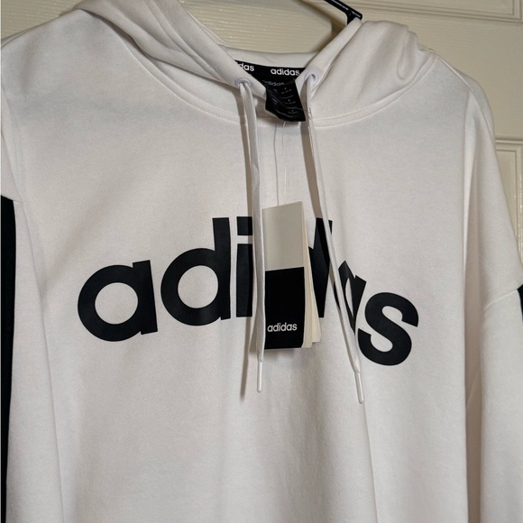 Adidas White Hoodie with Black Stripes size 3X - Picture 5 of 8